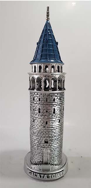 Galata Kulesi Biblo 29cm Gümüş